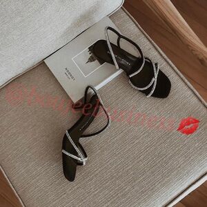 ZARA Bejeweled Mid-Height Heeled Sandals